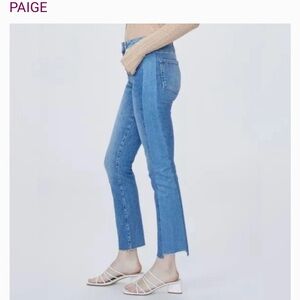 PAIGE Women's Cindy Twisted Split Denim Alette Distressed Ankle Jean